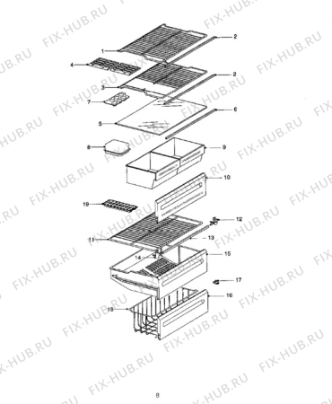 Взрыв-схема стиральной машины Tricity Bendix FDF105W - Схема узла Furniture